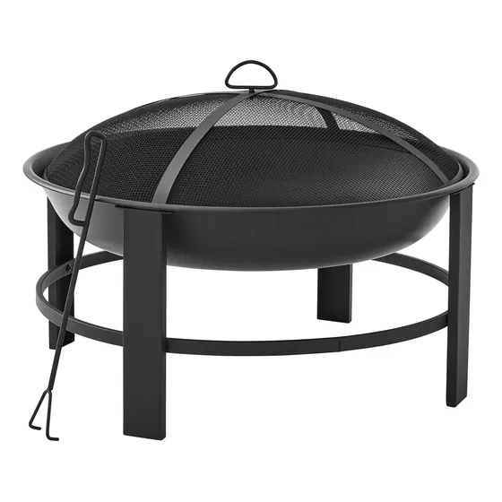 Fire Pit Brasero De Leña Redondo De 28 Pulgadas De Acero