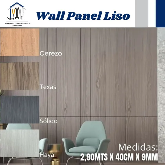 Wall Panel Liso 2,90 X 0,40 X 9mm