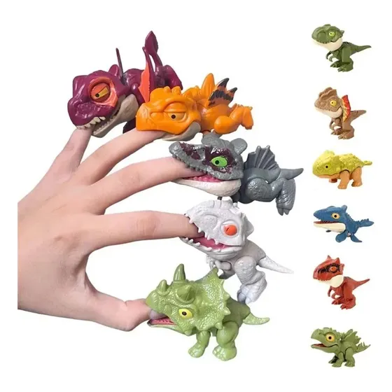 Dinosaurio Mordelon Coleccionable Juguete Niño X5 Unidades