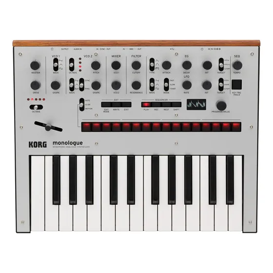 Teclado Sintetizador Analogico Korg Monologue Silver