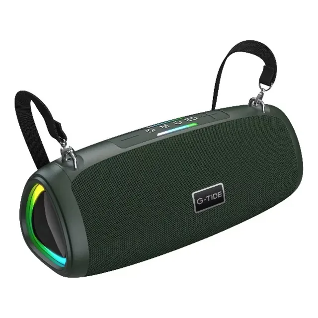 Bocina Bluetooth Portátil Inalámbrica G-tide Sh50 Luces Led Color Verde Oscuro