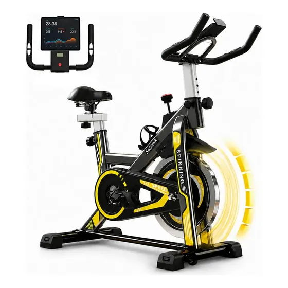 Bicicleta Spinning Romantic Crown Preto Roda Inércia 13kg
