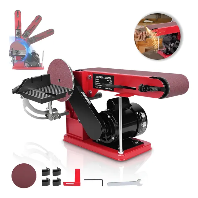 Lixadeira De Cinta Disco De Bancada 350w 110v Polimento