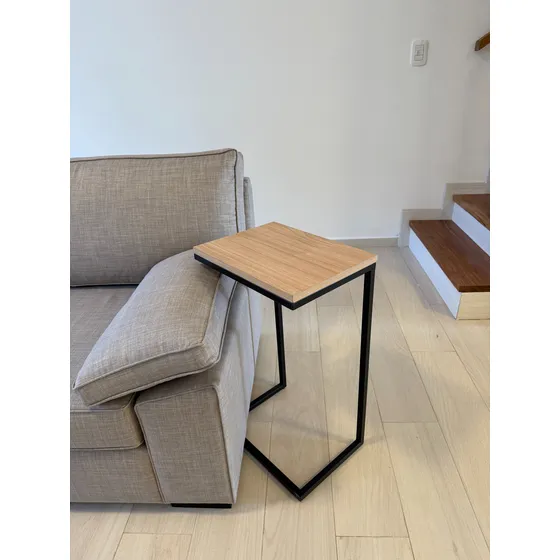 Mesa Arrime Roma Hierro Madera Paraiso 40x30x67h Aglomerado