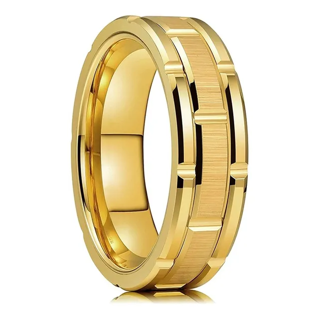 Anillo Argolla Color Oro Clásico Acero Inoxidable Hombre