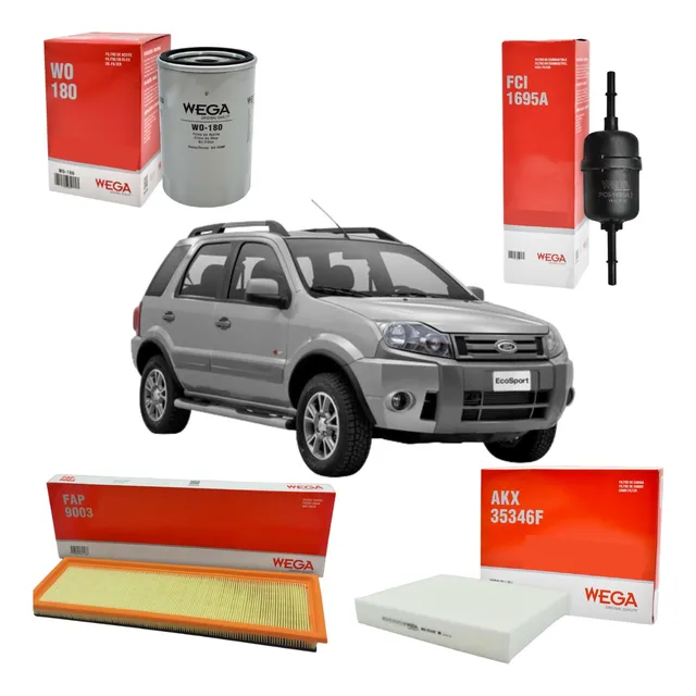 Kit Filtros Wega Fiesta/ Ecosport Zetec Rocam - Gutti