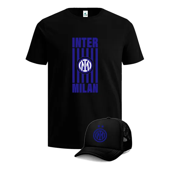 Camiseta + Gorra Inter Milan Futbol Algodón 100% Champions