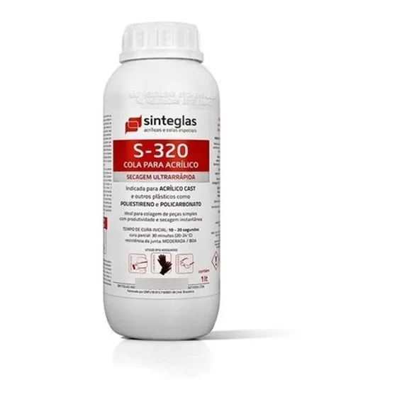Cola Ultra-sinteglas Acrílico/policarbonato S-320 (03 Lit)