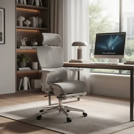 Cadeira Escritório Ergonômica Suporte Lombar Ajustável