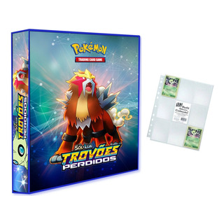 Álbum Pasta Fichário Pokemon Com 10 Folhas Trovões Perdidos Álbum Pasta Fichário Pokemon Com 10 Folhas Trovões Perdidos