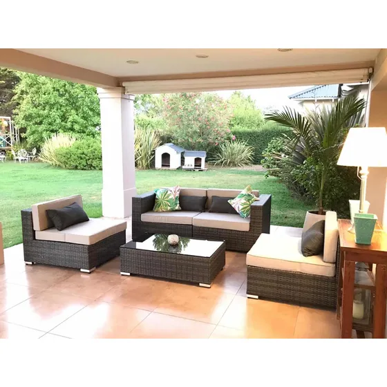 Muebles De Jardín Para Exterior En Rattan Sint. Y Aluminio.