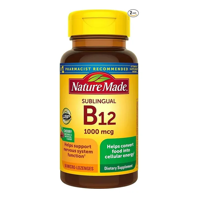 Vitamina B12 Nature Made Sublingual 3000 Mcg Microlozenges