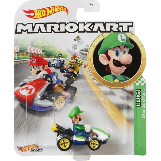 Hot Wheels Mariokart Mario Standard Escala 1:64 Mide 6 Cm.