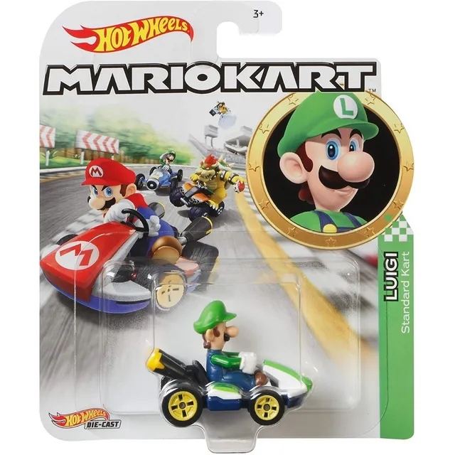 Hot Wheels Mariokart Mario Standard Escala 1:64 Mide 6 Cm.