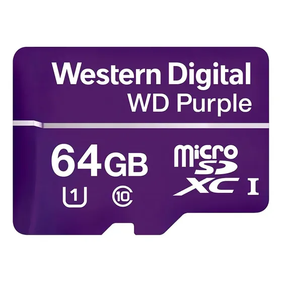 Cartão de memória Western Digital WDD064G1P0A WD Purple 64GB