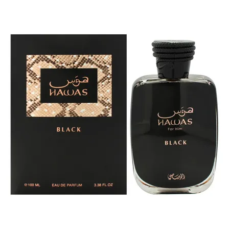 Perfume Hawas Black Para Hombre De Rasasi Edp 100ml
