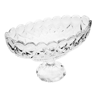 Fruteira Cozinha De Mesa Cristal Com Pé Centro De Mesa 29cm Fruteira Cozinha De Mesa Cristal Com Pé Centro De Mesa 29cm
