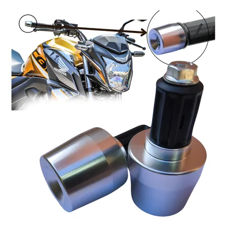 Par Peso Pesinho Pcx 150 Para Guidao Oco Cromado Com Bucha