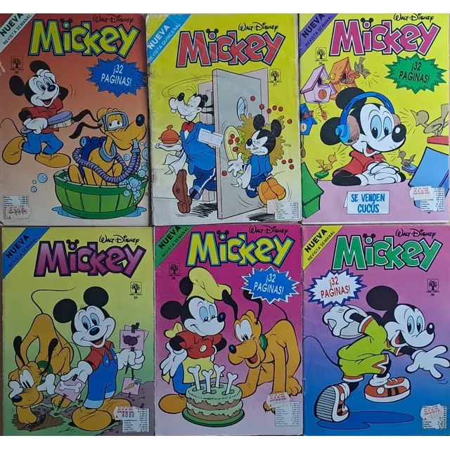Mickey Lote De 8 Revistas Año 1990 Nuevas