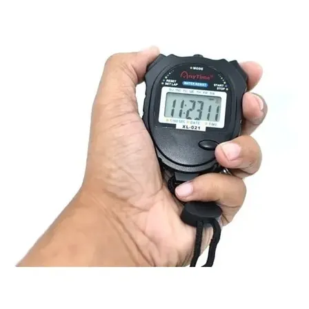 Cronômetro Digital Anytime Alarme Azul Esportes Corrida Natação