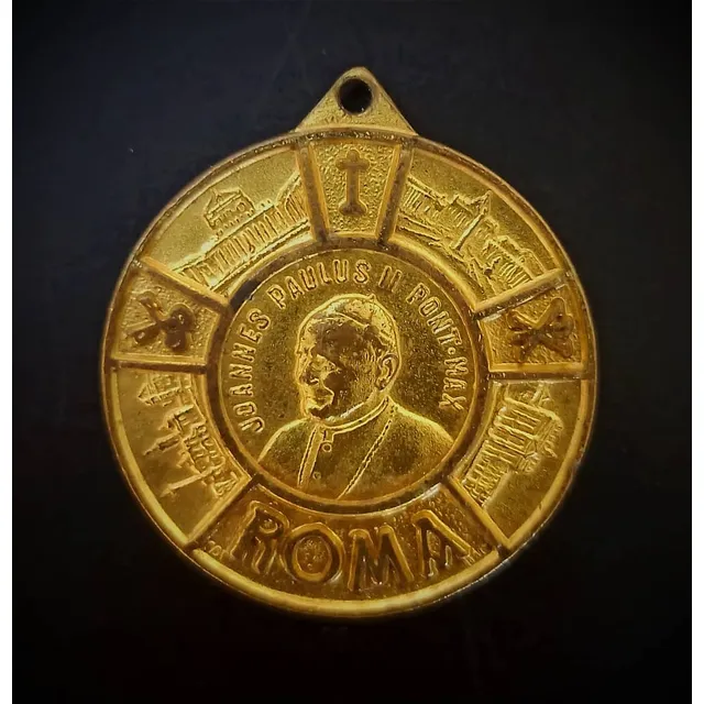 Antigua Medalla Del Vaticano A Juan Pablo Ii Firmada Pozzi