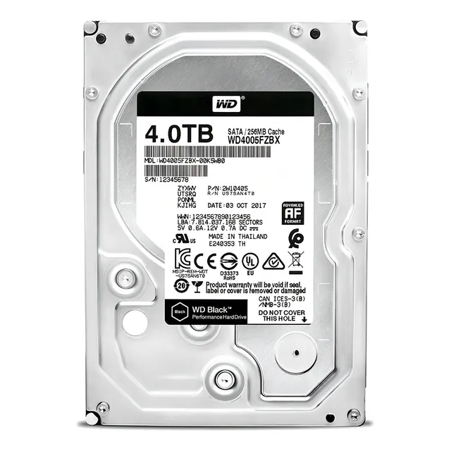interno Western Digital WD Black WD4005FZBX 4TB negro