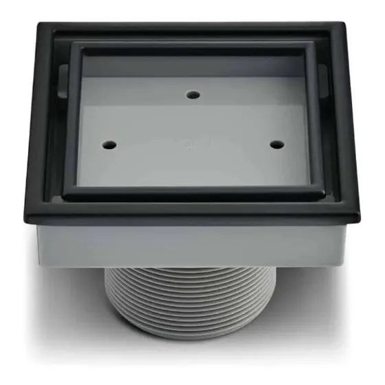 Desagüe Rejilla Cuadrada 10 Negra Qm Veil Insertar Ceramica