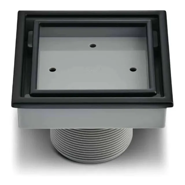 Desagüe Rejilla Cuadrada 10 Negra Qm Veil Insertar Ceramica