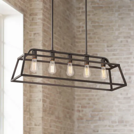 Carmichael Bronze Large Linear Pendant Chandelier 36 