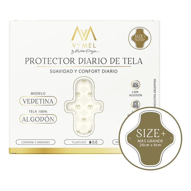Protectores Diarios Tela Vymel Reutilizables X 3