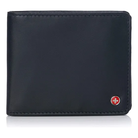 Billetera Alpine Swiss Original Cuero Genuino Gran Capacidad