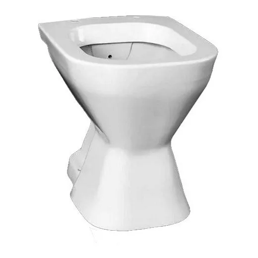 Inodoro Corto A Codo Diamante De Cordenons Porcelana Blanca Color Plateado