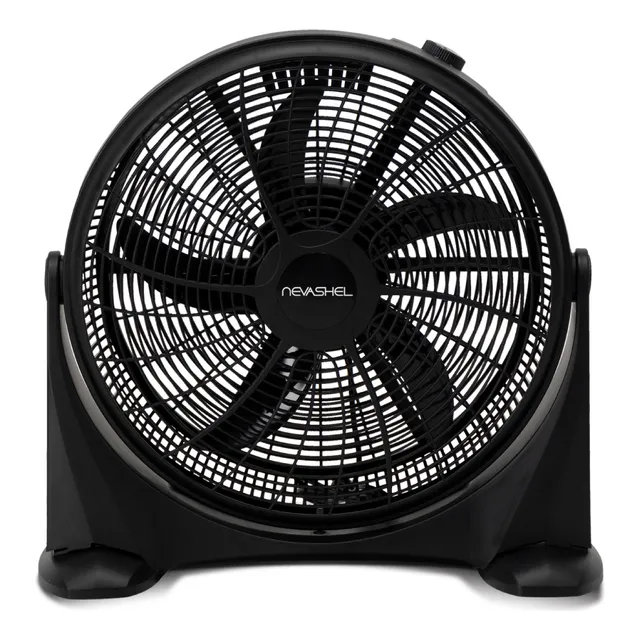 Ventilador De Piso Potente y Silencioso De 20 Pulgadas Nevashel Home RS-02 Ventilador Con 5 Aspas de Uso Domestico Hogar y Oficina 3 Velocidades Con Base Antiderrapante y Cabezal Reclinable Flujo Aire