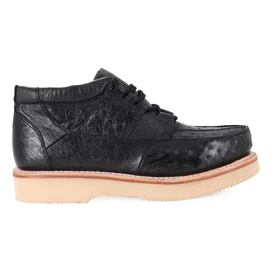 Zapato Clasico Para Caballero En Piel De Avestruz Genuina