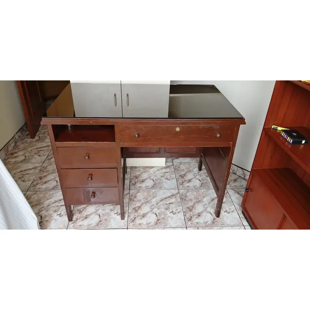 Escritorio De Oficina De Madera (cedro)