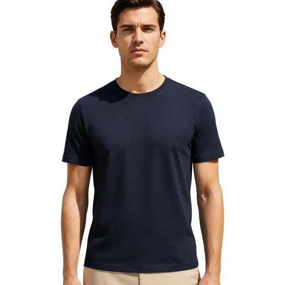 Remeras Lisas Algodón Peinado Con Tapa Costura Para Estampar
