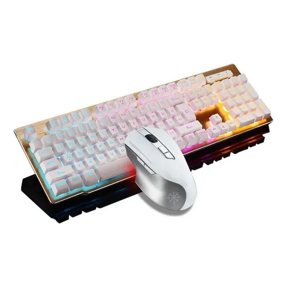 Teclado Recarregável E Mouse, Suspenso A Sensação Mecânica D