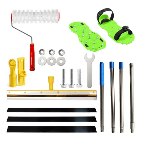 Kit Piso Autonivelante Rodo Dentado Extensor Rolo Fura Bolha 7pcs