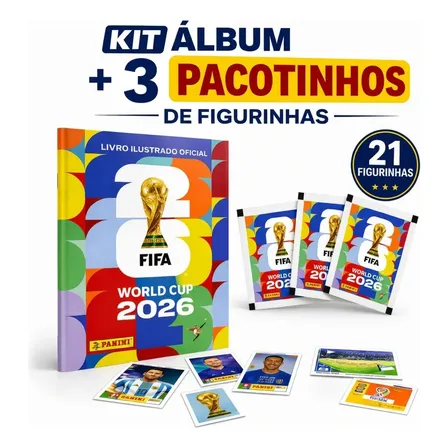 Álbum Oficial Copa Do Mundo 2026 Brochura + 21 Figurinhas