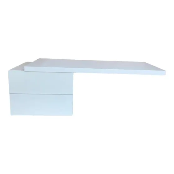 Mesa De Cabeceira Outbar 2 Gavetas Mdf 33x100x35 Cm Branco