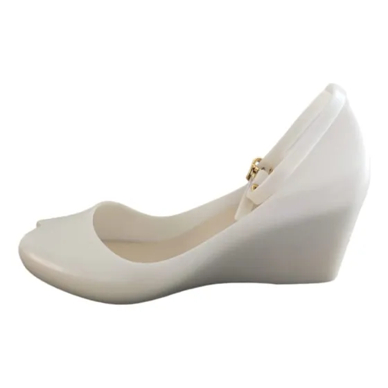 Zapatos Tacón Corrido Pvc Miranda Sin Moño