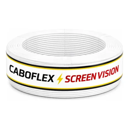 Fio 4mm Cabo Flexível Rolo Com 100 metros Elétrico 750v Cor Branco Marca Screen Vision