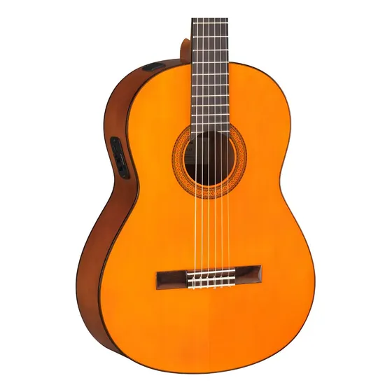 Guitarra Clásica Criolla Yamaha Cgx102 Con Afinador Cuo Color Marrón Material Del Diapasón Palo De Rosa Orientación De La Mano Diestro