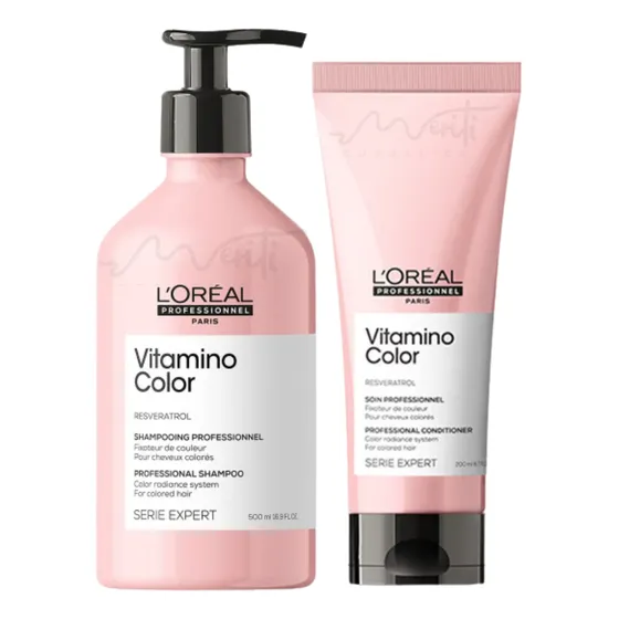 Kit L'oréal Vitamino Shampoo+tratamiento Protección De Color
