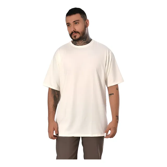 Camiseta Básica Hombre En Tela Fría Molde Oversize