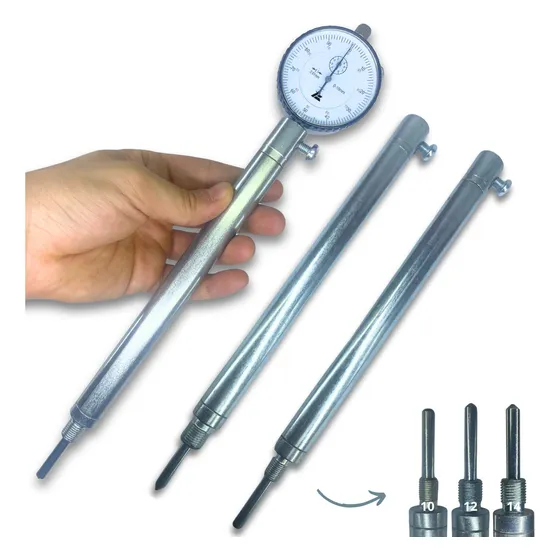 Kit Suporte Relógio Comparador Rosca M10 M12 M14 Pms Bargas