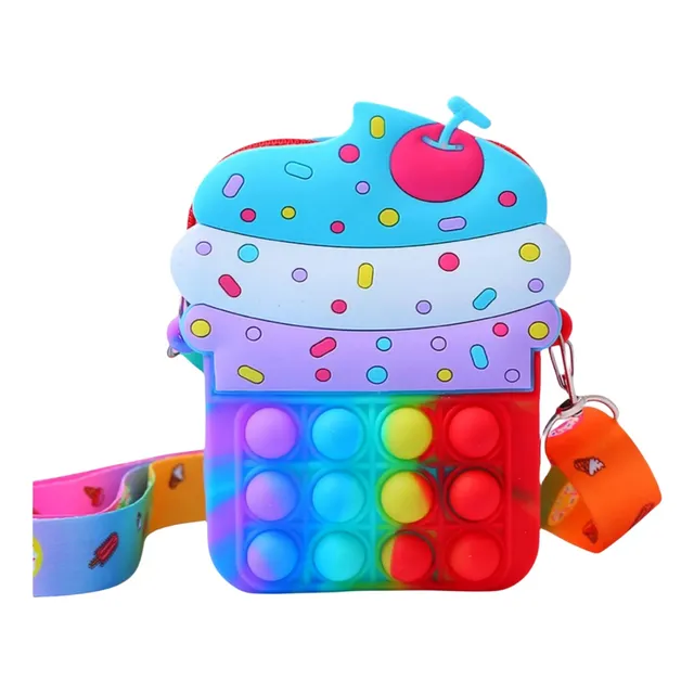 Bolsa Monedero Hombro Crossbody Popit Burbuja Fidg Niña Dama