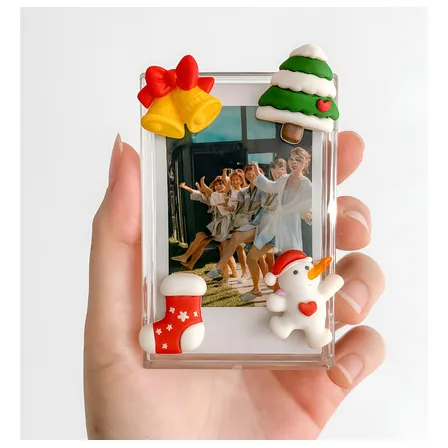Porta Foto Instax Mini  Kit Cristal Edição Natal Cabe 10 F Multicolorido Cristal