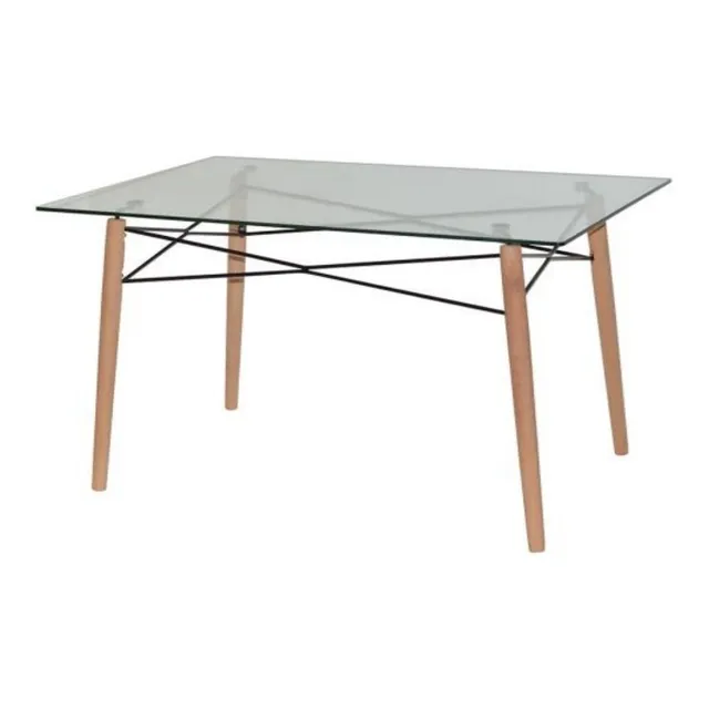 Mesa De Vidrio Elegante Comedor Escritorio Mirren 120cm
