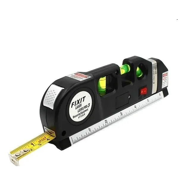 Cinta Métrica Laser Regla Nivel De Burbujas 3en1 Carbos Pro3